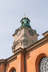 Fototapeta na wymiar historical architecture tower in Stockholm, Sweden
