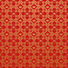 Pattern red background vector asian style