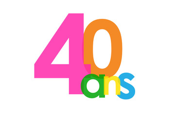 Icône Vecteur 40 ANS