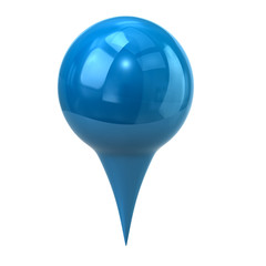 Blue map marker, map pin