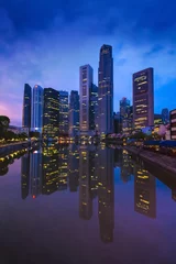 Zelfklevend Fotobehang Singapore City Skyline. © pipop_b