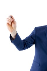 Fototapeta premium Businessman writing something with pen 