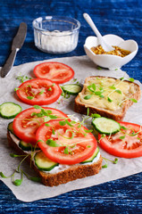 Sandwich with vegetables