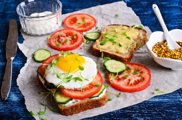 Sandwich with vegetables