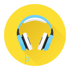 Headphones flat icon