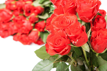 bouquet of red roses for romantic gift background