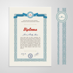 Certificate, Diploma, design template