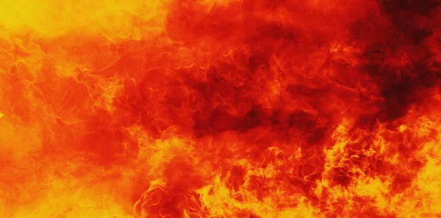 Fototapeten Hintergrund des Feuers als Symbol für Hölle und Inferno © zwiebackesser