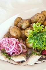 marinated herring with potato