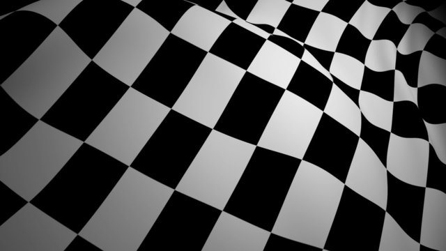Checkered flag waving