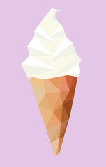 ice cream low polygon style