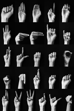 Sign language: American alphabet
