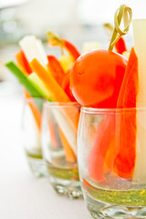 cocktail from vegetables on glass