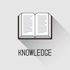 Book icon, knowledge concept