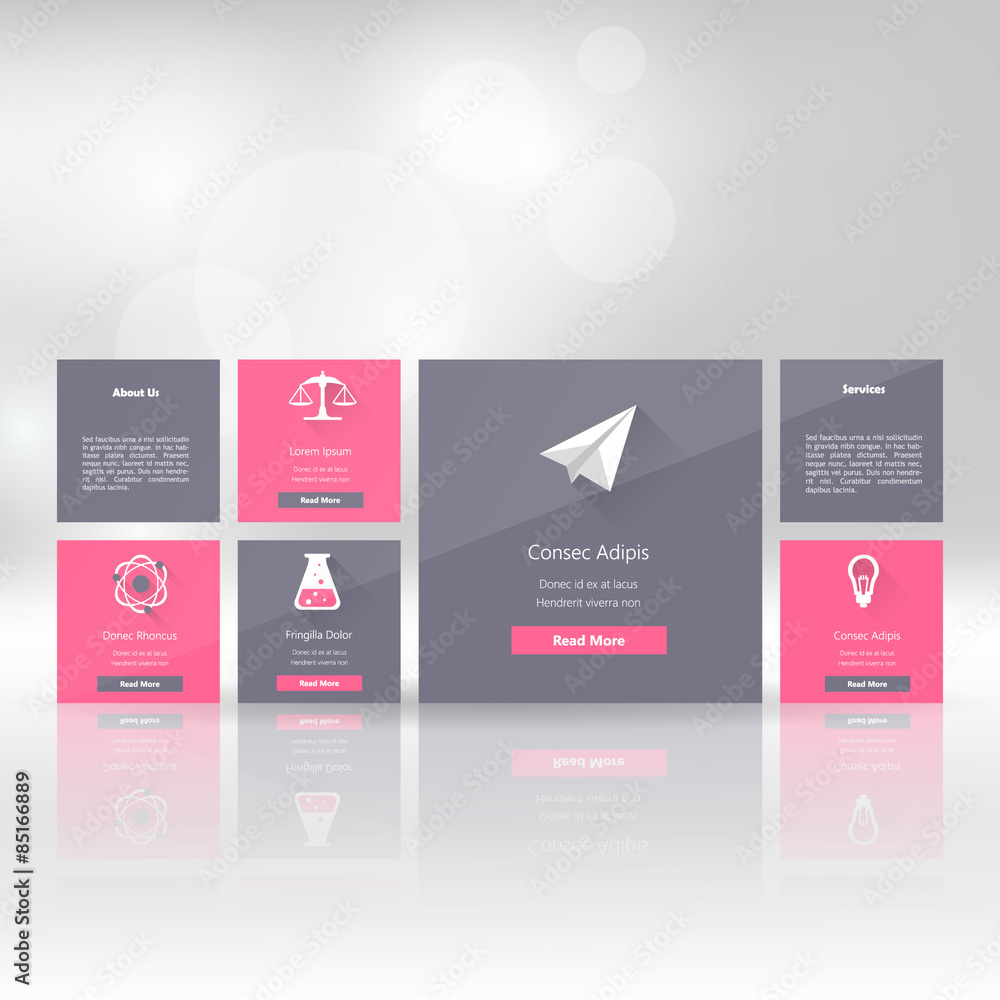 Poster website template design in vector eps 10