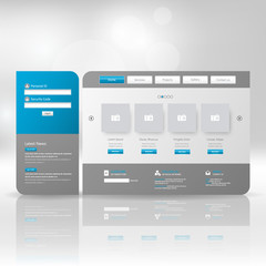 Website Template Design in Vector eps 10