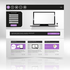 Website Template Design in Vector eps 10