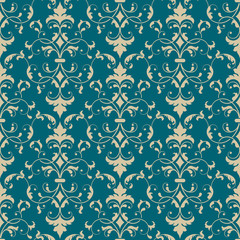 Vector damask seamless pattern background. Elegant luxury