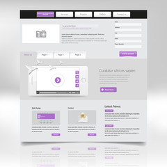 Website Template Design in Vector eps 10