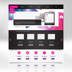 Website Template Design in Vector eps 10