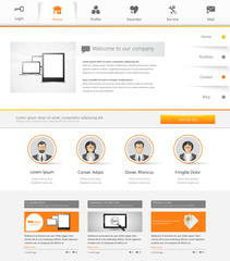 Website Template Design in Vector eps 10