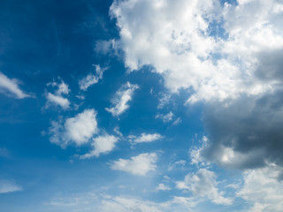 white and black cloud on blue sky, abstract background