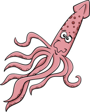 recommend clip art: sea squid cartoon illustration
