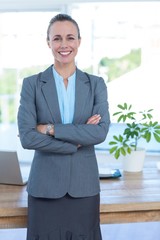 Businesswoman with arms crossed 