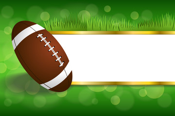 Background abstract green American football ball 