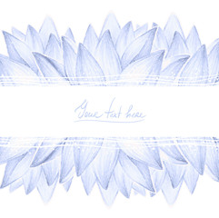 Blue lotus petals design card