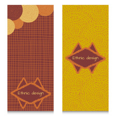 Banners with ethnic design.