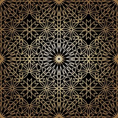 Ornamental round morocco seamless pattern. Orient traditional ornament. Oriental motif. Gradient RGB