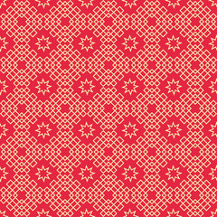 Red Patterns in Asian style: Chinese, Indian, Arabic