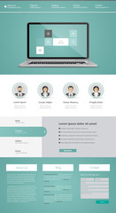 Website Template Design in Eps 10 Vector 