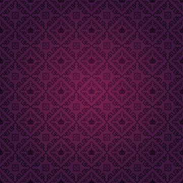 Purple Damask Wallpaper