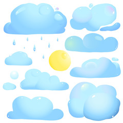 Obraz premium Clouds Sun and Rain Drops