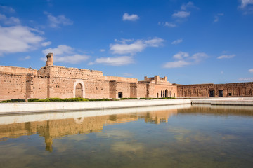 Fototapeta na wymiar El Badi Palace in Marrakech