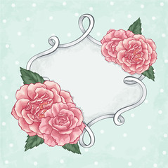 Beautiful roses frame