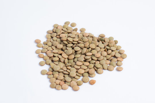 Pile of lentils - isolated