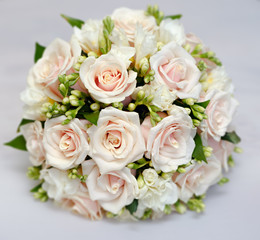 A beautiful bridal bouquet at a wedding party