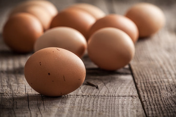 eggs on the wooden desk