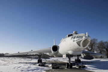 Old soviet strategic bomber Tu-16 in Poltava