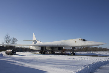 Fototapeta na wymiar Tupolev Tu-160 aircraft on Aviation Museum Ukraine