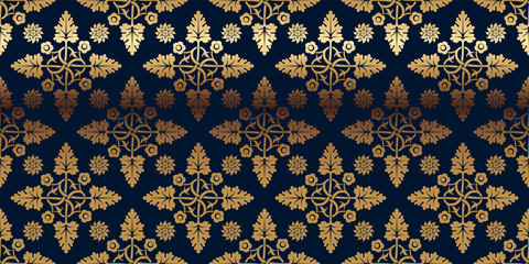 Vector card with gold pattern. Perfect for greetings, invitations and announcements.