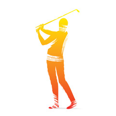 golf player design vector