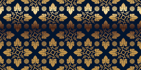 Vector card with gold pattern. Perfect for greetings, invitations and announcements.