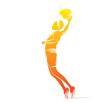 creative basketball player design vector