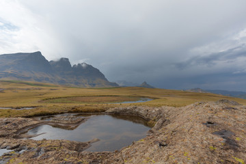 Low clouds over the peaks