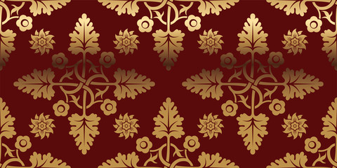 Vector card with gold pattern. Perfect for greetings, invitations and announcements.