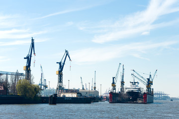 Fototapeta premium Hafen in Hamburg